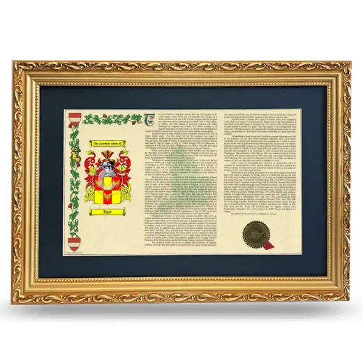 Erpe Deluxe Armorial Landscape Framed - Gold