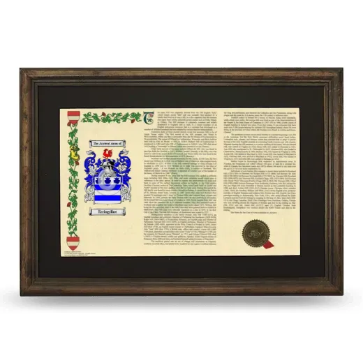Erringdint Deluxe Armorial Landscape Framed - Brown