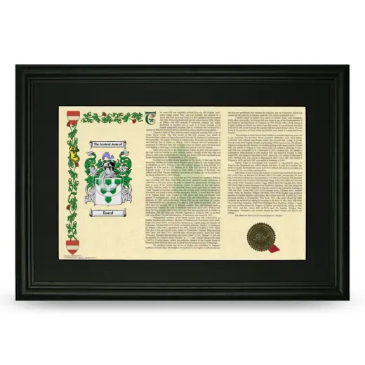 Esard Deluxe Armorial Landscape Framed- Black