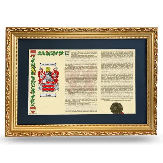 Esplin Deluxe Armorial Landscape Framed - Gold
