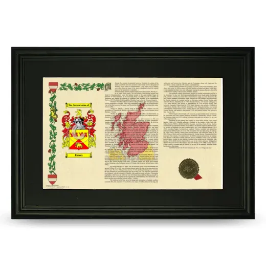 Esson Deluxe Armorial Landscape Framed- Black