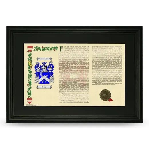Evarts Deluxe Armorial Landscape Framed- Black