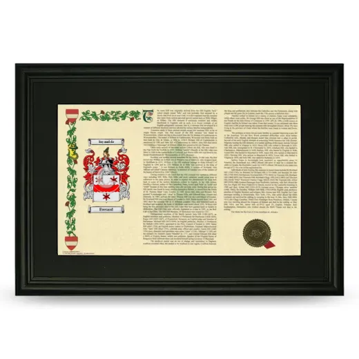 Everard Deluxe Armorial Landscape Framed- Black
