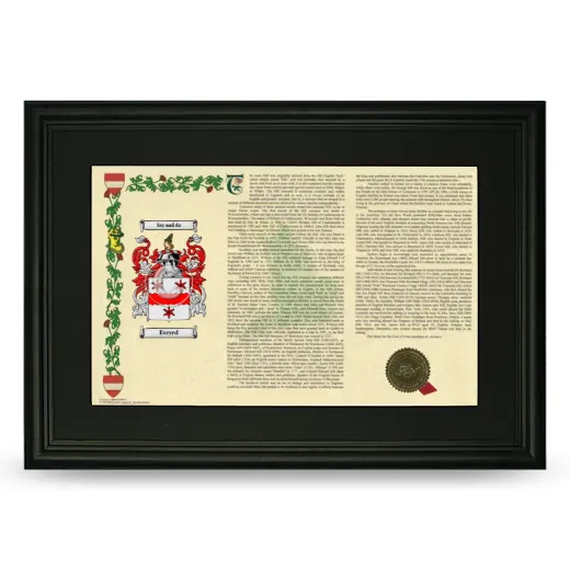 Evered Deluxe Armorial Landscape Framed- Black
