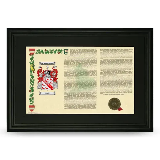 Exall Deluxe Armorial Landscape Framed- Black