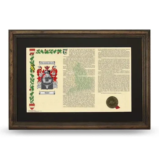 Exner Deluxe Armorial Landscape Framed - Brown