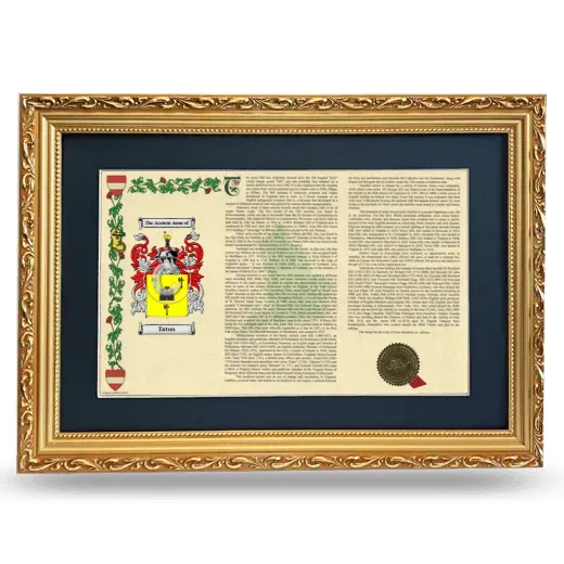 Exton Deluxe Armorial Landscape Framed - Gold