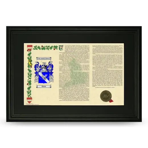 Eyton Deluxe Armorial Landscape Framed- Black