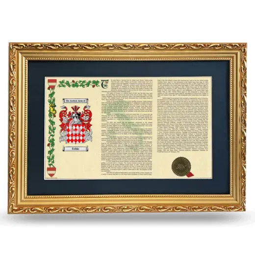 Fabio Deluxe Armorial Landscape Framed - Gold