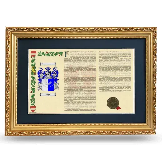 Faget Deluxe Armorial Landscape Framed - Gold
