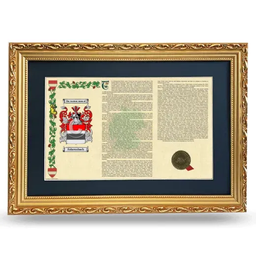 Fahrensbach Deluxe Armorial Landscape Framed - Gold