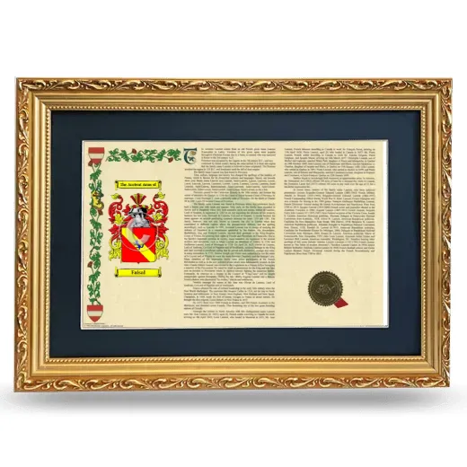 Faisal Deluxe Armorial Landscape Framed - Gold