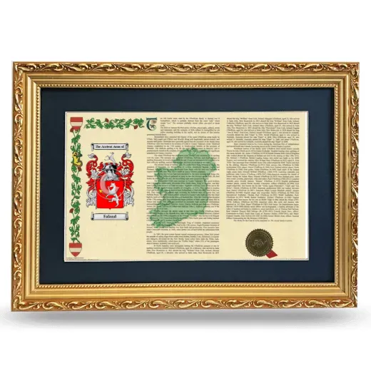 Faland Deluxe Armorial Landscape Framed - Gold