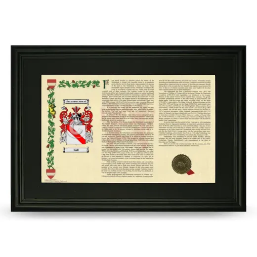 Fall Deluxe Armorial Landscape Framed- Black