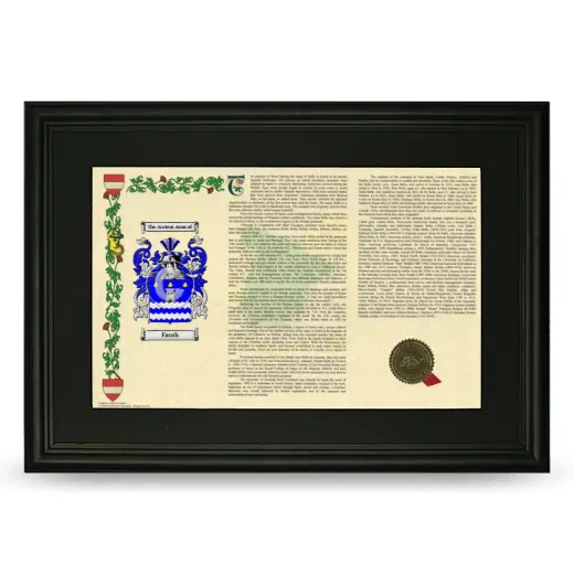 Farah Deluxe Armorial Landscape Framed- Black
