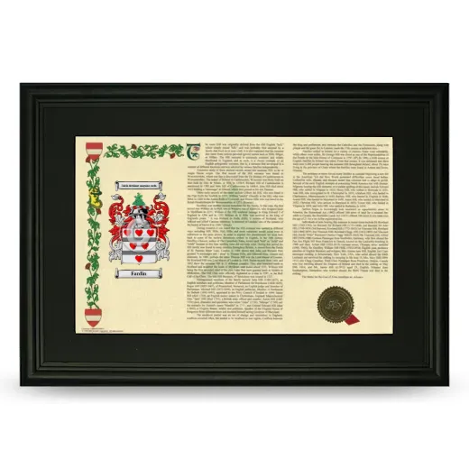 Fardin Deluxe Armorial Landscape Framed- Black