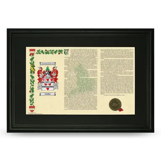 Fardon Deluxe Armorial Landscape Framed- Black
