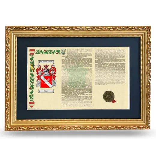 Fare Deluxe Armorial Landscape Framed - Gold