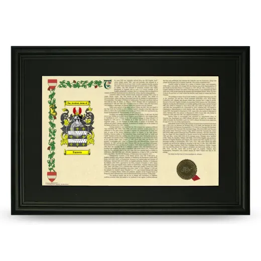 Fareen Deluxe Armorial Landscape Framed- Black