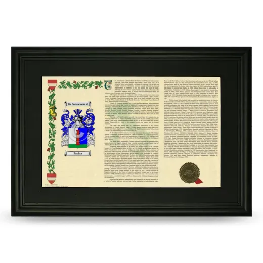 Farina Deluxe Armorial Landscape Framed- Black