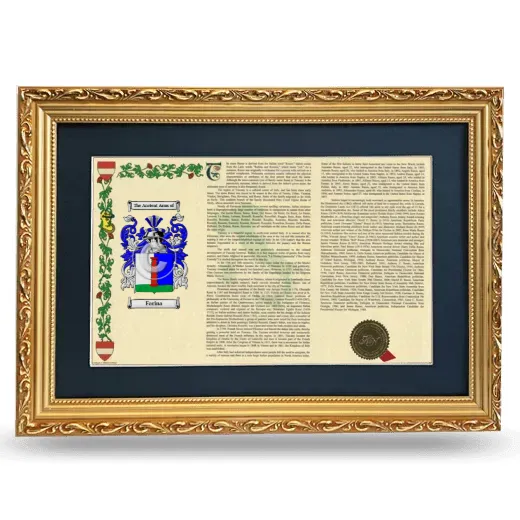 Farina Deluxe Armorial Landscape Framed - Gold