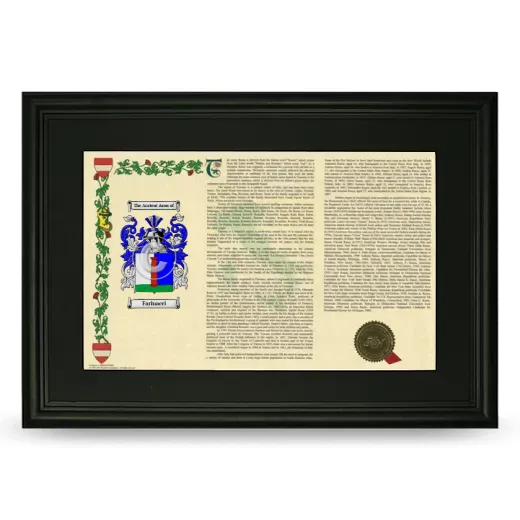 Farinacci Deluxe Armorial Landscape Framed- Black