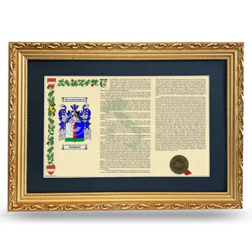Farinacci Deluxe Armorial Landscape Framed - Gold
