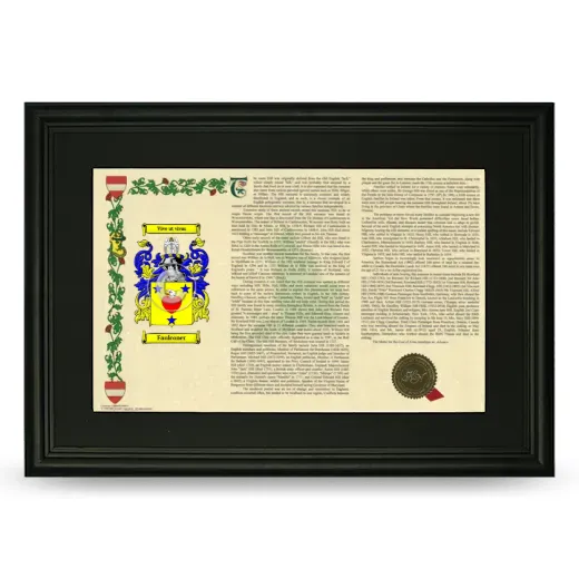 Faulconer Deluxe Armorial Landscape Framed- Black