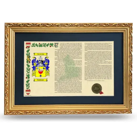 Faulconer Deluxe Armorial Landscape Framed - Gold