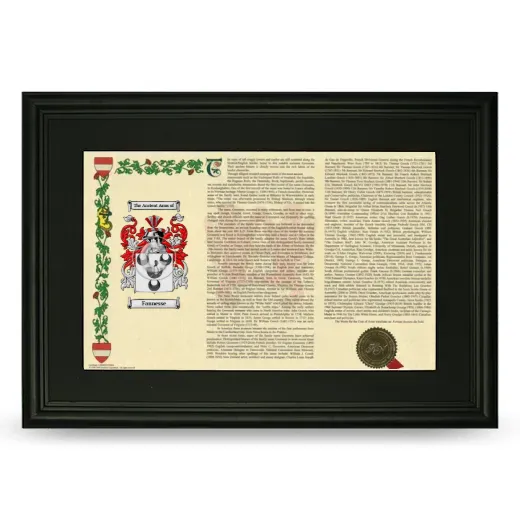 Faunesse Deluxe Armorial Landscape Framed- Black