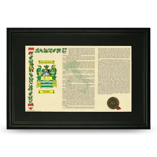 Favalora Deluxe Armorial Landscape Framed- Black
