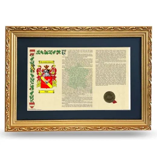 Faye Deluxe Armorial Landscape Framed - Gold