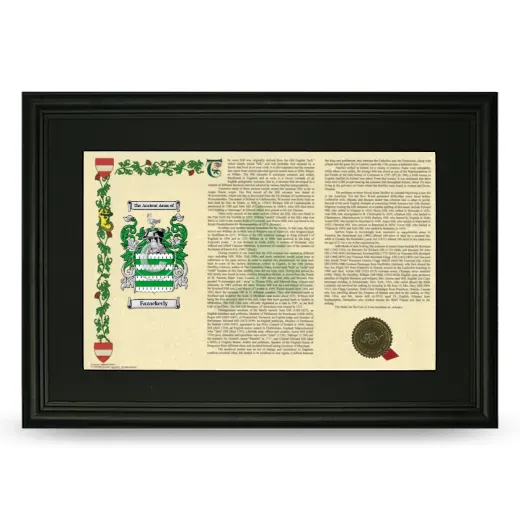 Fazackerly Deluxe Armorial Landscape Framed- Black