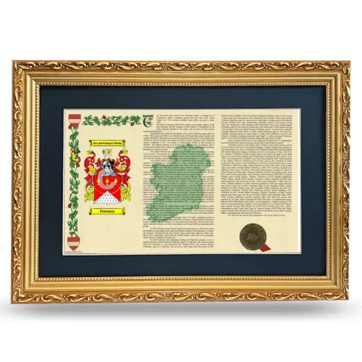 Feeman Deluxe Armorial Landscape Framed - Gold
