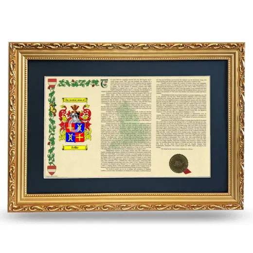 Fellie Deluxe Armorial Landscape Framed - Gold