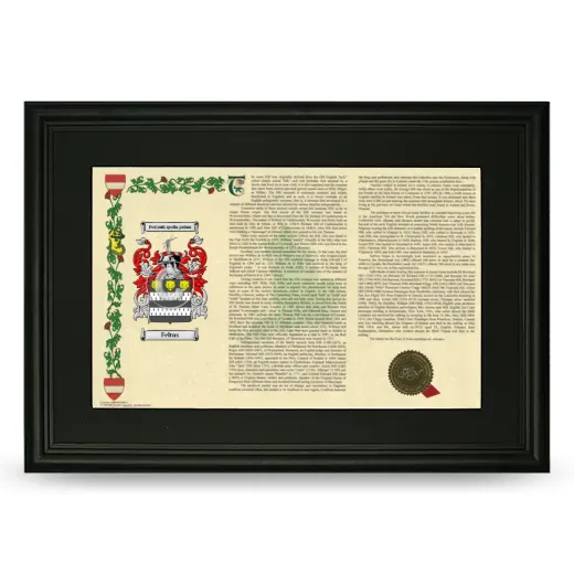 Feltus Deluxe Armorial Landscape Framed- Black
