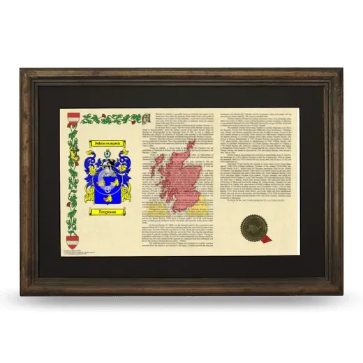 Ferguson Deluxe Armorial Landscape Framed - Brown