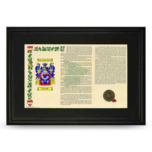 Fernando Deluxe Armorial Landscape Framed- Black