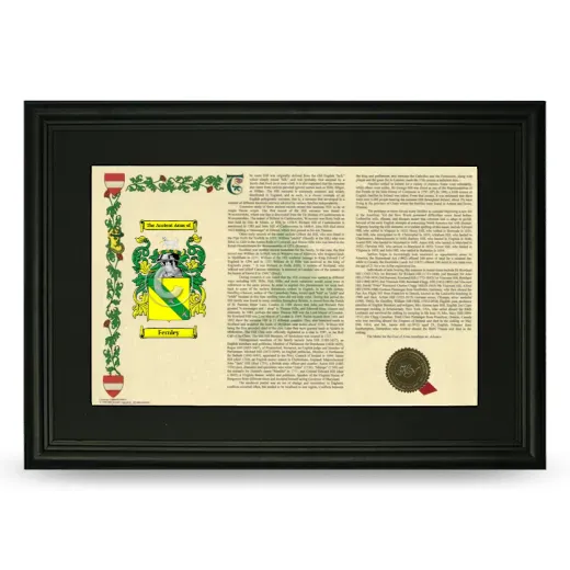 Fernley Deluxe Armorial Landscape Framed- Black