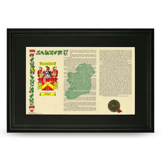Fernyn Deluxe Armorial Landscape Framed- Black