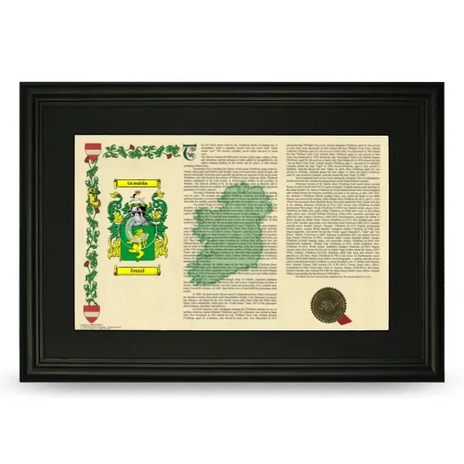 Ferral Deluxe Armorial Landscape Framed- Black