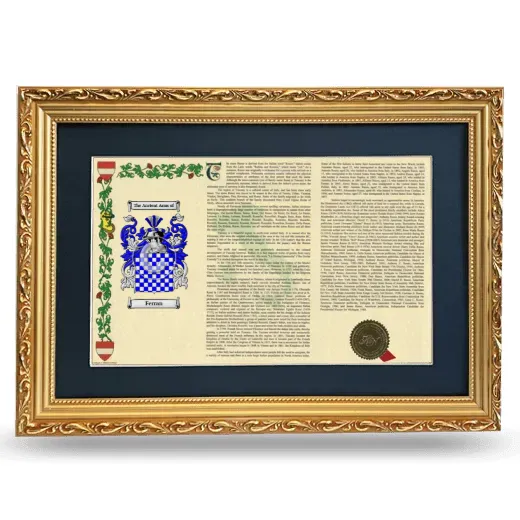 Ferran Deluxe Armorial Landscape Framed - Gold