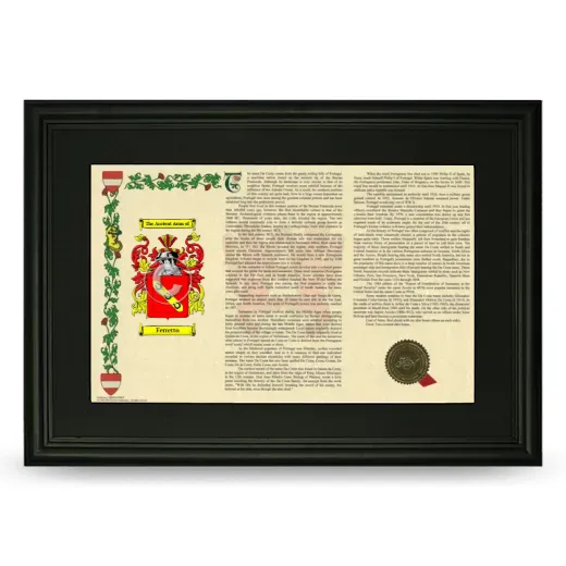 Ferretto Deluxe Armorial Landscape Framed- Black