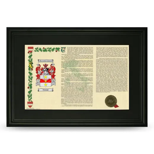 Ferroni Deluxe Armorial Landscape Framed- Black