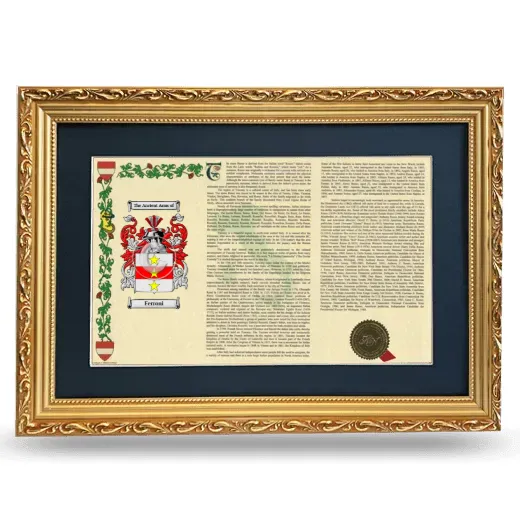 Ferroni Deluxe Armorial Landscape Framed - Gold