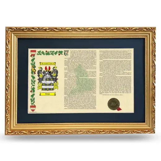 Feryn Deluxe Armorial Landscape Framed - Gold