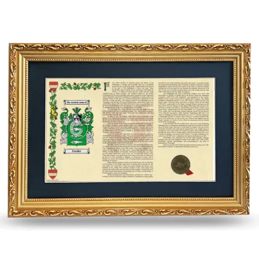 Fessler Deluxe Armorial Landscape Framed - Gold