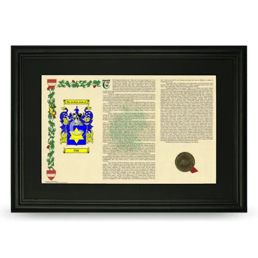 Fick Deluxe Armorial Landscape Framed- Black
