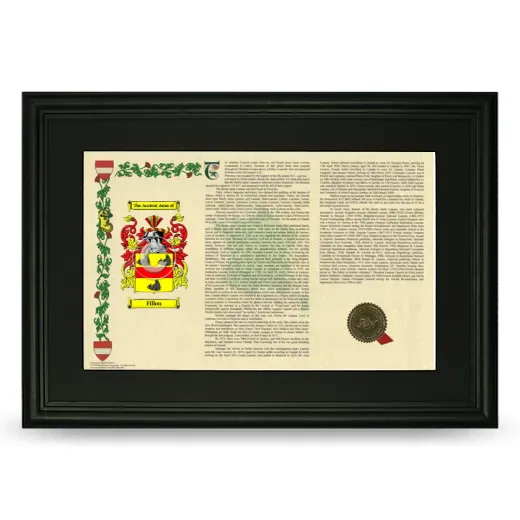 Fillon Deluxe Armorial Landscape Framed- Black