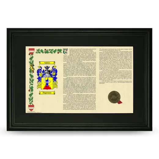 Fingerman Deluxe Armorial Landscape Framed- Black
